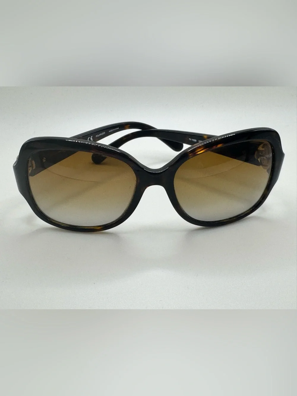 Tory Burch Polarized Oversized Square Tortoise Sunglasses